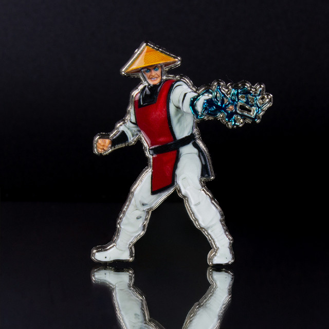Raiden in Red (Mortal Kombat Klassic) Toy Photography 3D Metal Pin, McFarlane Toys product photograph