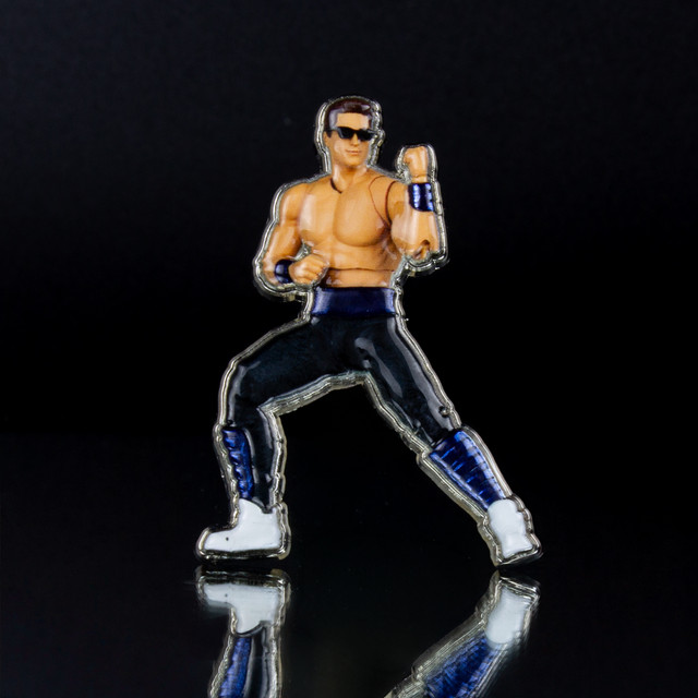 Johnny Cage (Mortal Kombat Klassic) Toy Photography 3D Metal Pin, McFarlane Toys product photograph