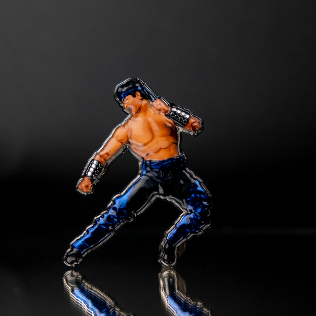 Liu Kang "Blue Clone" (Mortal Kombat Klassic) Toy Photography 3D Metal Pin, McFarlane Toys product photograph