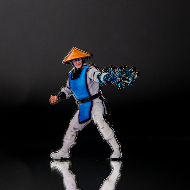 Raiden Blue (Mortal Kombat Klassic) Toy Photography 3D Metal Pin, McFarlane Toys product photograph