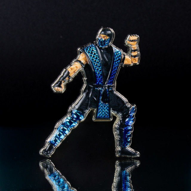 Sub-Zero in Blue (Mortal Kombat Klassic) Toy Photography 3D Metal Pin, McFarlane Toys product photograph