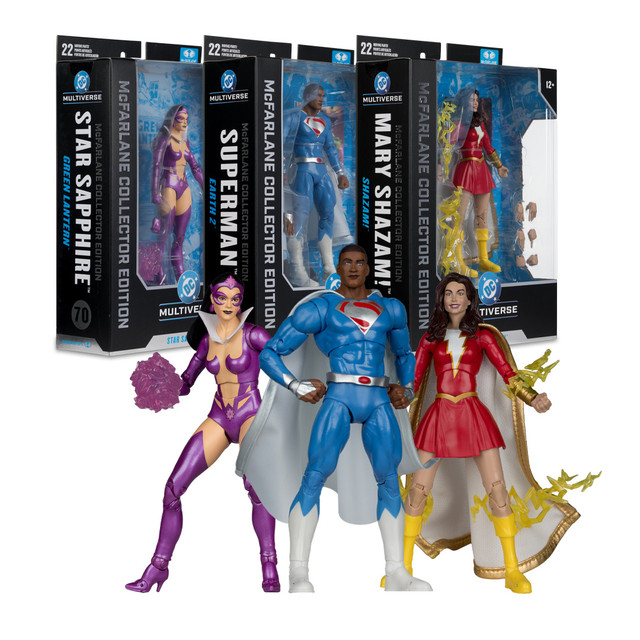 Star Sapphire/Superman/Mary Shazam McFarlane Collector Edition Bundle (3) 7" Figures, DC Multiverse figure, McFarlane Toys product photograph