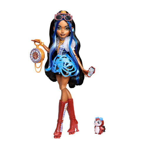 Monster High Robecca Steam Fashion Doll With Blue Blouse And Rocket Boots, Monster High product photograph published by Mattel