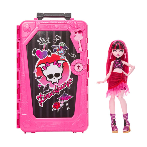 Monster High Skulltimate Secrets Gore-Geous Oasis Playset, Draculaura Doll And Accessories, Monster High product photograph published by Mattel