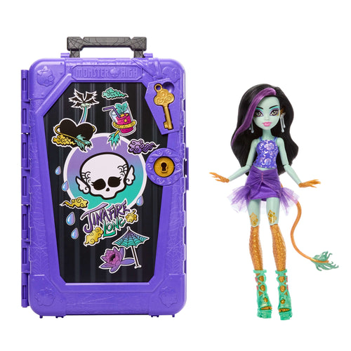 Monster High Skulltimate Secrets Gore-Geous Oasis Playset, Jinafire Long Doll And Accessories, Monster High product photograph published by Mattel