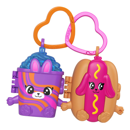 Polly Pocket Doll & Mini Compact Duo, Food-Themed Micro Playsets With 2 Dolls & 2 Keychain Clips, Polly Pocket product photograph published by Mattel