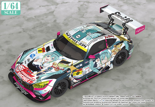 GOOD SMILE RACING - 1/64 Scale Good Smile Hatsune Miku AMG 2018 SUPER GT Ver. (Rerelease), Scale figures product photograph published by Good Smile Company