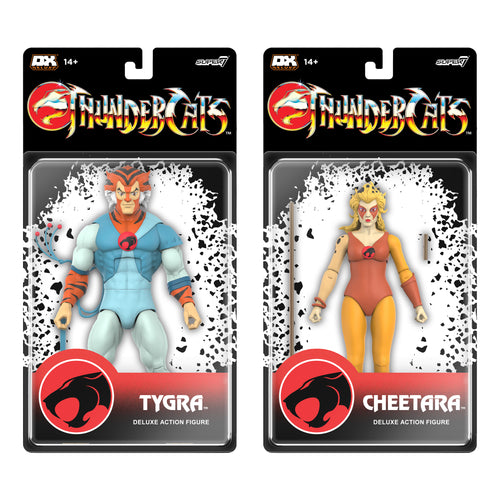 ThunderCats DELUXE Wave 02 - Tygra™ & Cheetara™, ThunderCats DELUXE action figure, Super7 product photograph