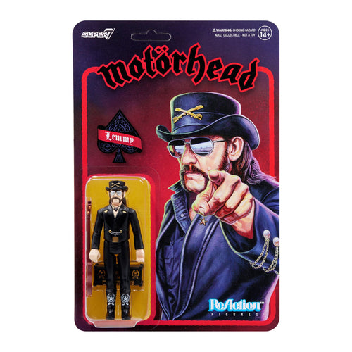 Motorhead ReAction Figures - Lemmy (Modern Cowboy), Motorhead ReAction action figure, Super7 product photograph