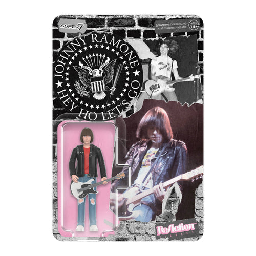 Johnny Ramone ReAction Figures Wave 01 - Johnny Ramone, Johnny Ramone ReAction action figure, Super7 product photograph