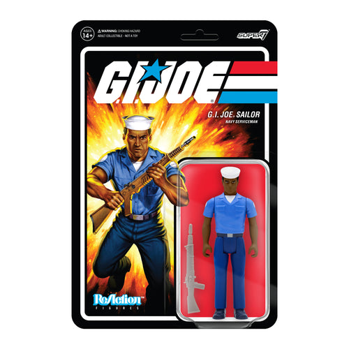 G.I. Joe ReAction Figures Wave 2 - Blueshirt Clean-Shaven (Brown), G.I. Joe ReAction action figure, Super7 product photograph