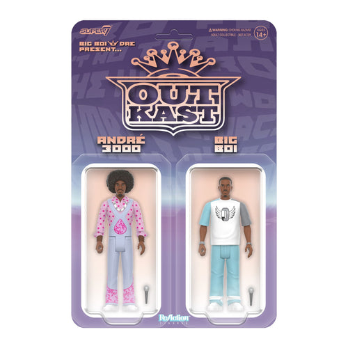 OutKast ReAction Figures Wave 03 - OutKast (Big Boi & Dre Present), OutKast ReAction action figure, Super7 product photograph