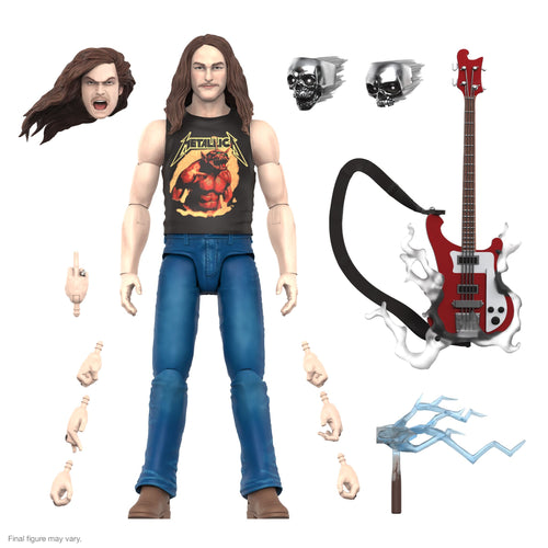 Cliff Burton ULTIMATES! Wave 02 - Cliff Burton (Superhero Poster), Cliff Burton ULTIMATES! action figure, Super7 product photograph
