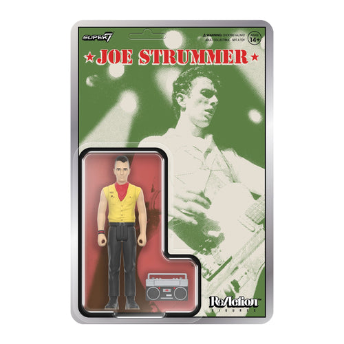 Joe Strummer ReAction Figures - Joe Strummer, Joe Strummer ReAction action figure, Super7 product photograph