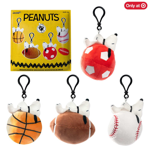 Peanuts Super Duper Plush Keychain Blind Bags Wave 01B (Target Snoopy Sports) - Blind Bag Flat, Peanuts Super Duper Plush action figure, Super7 product photograph