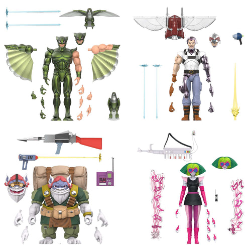 SilverHawks ULTIMATES! Wave 07 - Flashback, Hardware, Melodia & Condor (Toon), SilverHawks ULTIMATES! action figure, Super7 product photograph