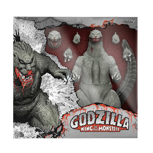 Toho ULTIMATES! - Godzilla 1989 (Greyscale Comic Book - Thirsty For Blood), Toho ULTIMATES! action figure, Super7 product photograph