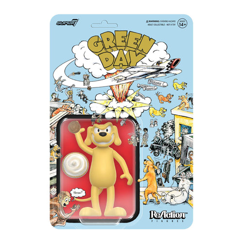 GREEN DAY ReAction Figures - Dookie Dog, GREEN DAY ReAction action figure, Super7 product photograph