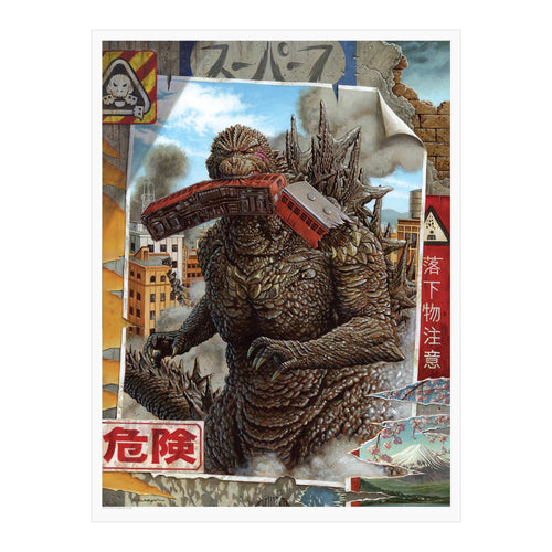 Toho Art Print - Godzilla Station: Popup Print, Super7 product photograph