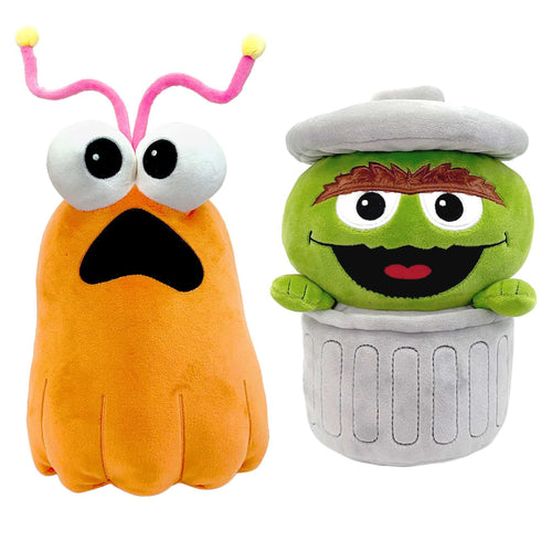 Sesame Street Super Duper Plush Wave 03 - Oscar & Yip Yip, Sesame Street Super Duper Plush action figure, Super7 product photograph