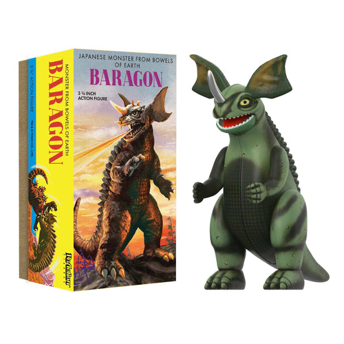 Toho ReAction Figures Wave 01 (Retro Tin) - Baragon (Marusan Tin), Toho ReAction action figure, Super7 product photograph