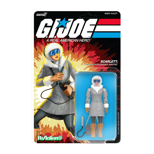G.I. Joe ReAction+ Wave 06 - Arctic Scarlett, G.I. Joe ReAction+ action figure, Super7 product photograph