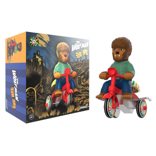 Universal Monsters Super Cycles - The Wolf Man (Brown w/ Red Trike), Super7 product photograph
