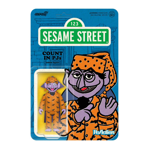 Sesame Street ReAction Figures Wave 06 - Count Von Count (PJs), Sesame Street ReAction action figure, Super7 product photograph