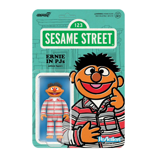 Sesame Street ReAction Figures Wave 06 - Ernie (PJs), Sesame Street ReAction action figure, Super7 product photograph