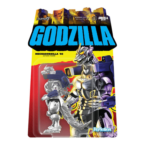 Toho ReAction Figures Wave 10 - Mechagodzilla (2002), Toho ReAction action figure, Super7 product photograph