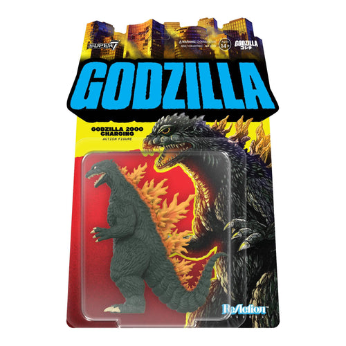 Toho ReAction Figures Wave 10 - Godzilla (2000, Charging), Toho ReAction action figure, Super7 product photograph