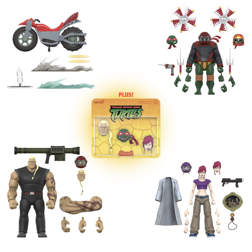 Teenage Mutant Ninja Turtles ULTIMATES! Wave 14 - April O'Neil, Hun, Raphael, Shell Cycle & Super Pack, Teenage Mutant Ninja Turtles ULTIMATES! action figure, Super7 product photograph
