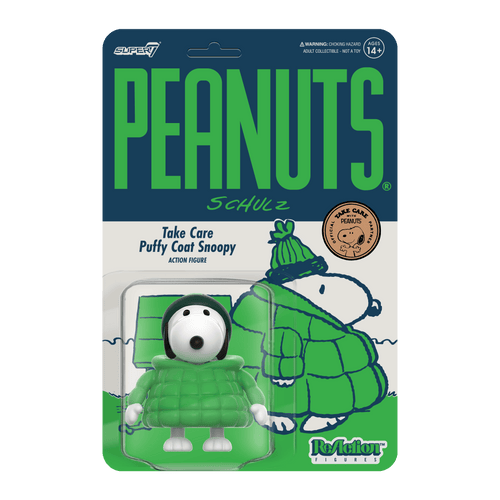 Peanuts ReAction - Take Care Puffy Coat Snoopy, Peanuts ReAction action figure, Super7 product photograph