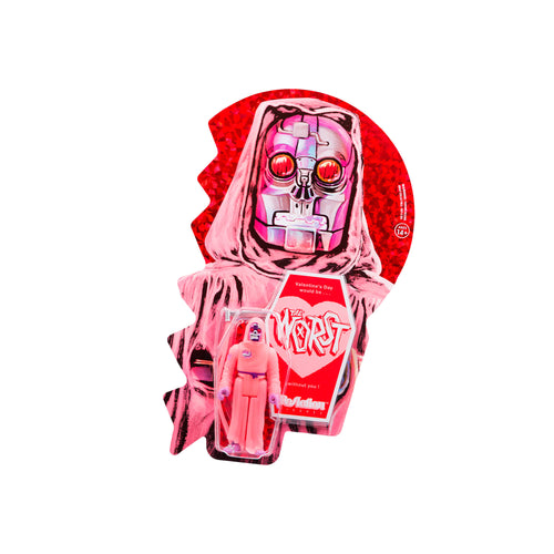 The Worst Valentine's ReAction W2 - Robot Reaper (Glow Pink), The Worst Valentine's ReAction action figure, Super7 product photograph