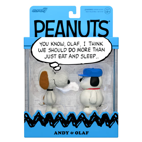 Peanuts ReAction Figures - Olaf & Andy (2-Pack), Peanuts ReAction action figure, Super7 product photograph