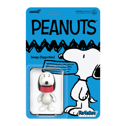 Peanuts ReAction Figures Wave 09 - Snoopy (Suppertime), Peanuts ReAction action figure, Super7 product photograph
