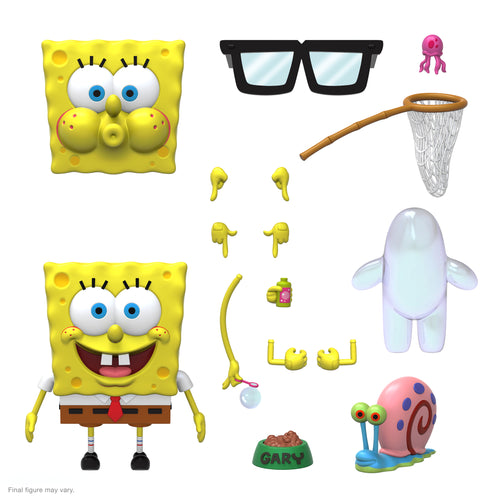 SpongeBob SquarePants ULTIMATES! Wave 1 - Spongebob Squarepants, SpongeBob SquarePants ULTIMATES! action figure, Super7 product photograph