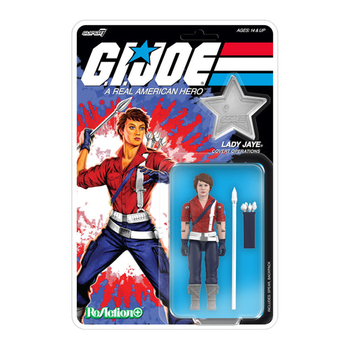 G.I. Joe ReAction+ Wave 08 - Lady Jaye (America's 250th Anniversary), G.I. Joe ReAction+ action figure, Super7 product photograph