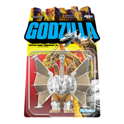 Toho ReAction Figures Wave 11 - Mecha-King Ghidorah, Toho ReAction action figure, Super7 product photograph