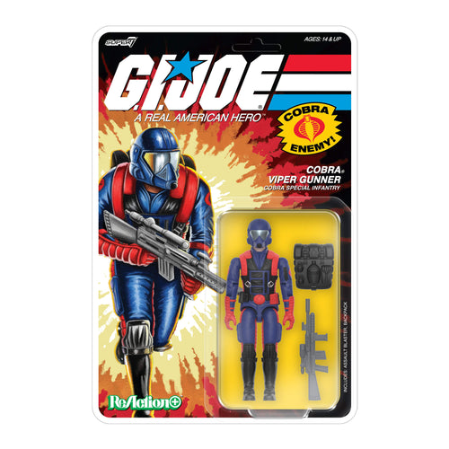 G.I. Joe ReAction+ Wave 09 - Cobra Viper Gunner, G.I. Joe ReAction+ action figure, Super7 product photograph