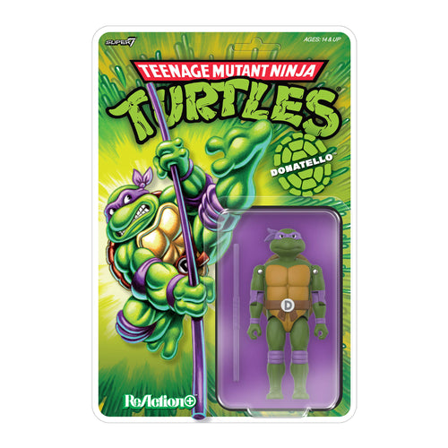 Teenage Mutant Ninja Turtles ReAction+ Wave 01 - Donatello, Teenage Mutant Ninja Turtles ReAction+ action figure, Super7 product photograph