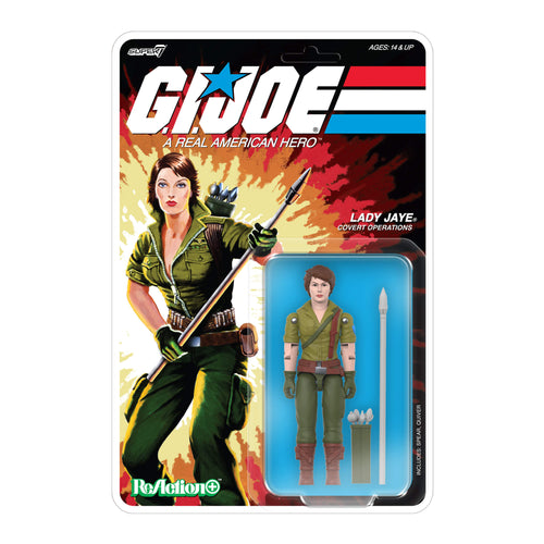 G.I. Joe ReAction+ Wave 09 - Lady Jaye  (Cartoon), G.I. Joe ReAction+ action figure, Super7 product photograph