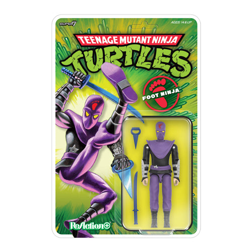 Teenage Mutant Ninja Turtles ReAction+ Wave 01 - Foot Ninja, Teenage Mutant Ninja Turtles ReAction+ action figure, Super7 product photograph