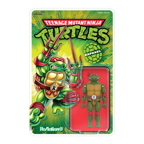 Teenage Mutant Ninja Turtles ReAction+ Wave 01 - Raphael, Teenage Mutant Ninja Turtles ReAction+ action figure, Super7 product photograph