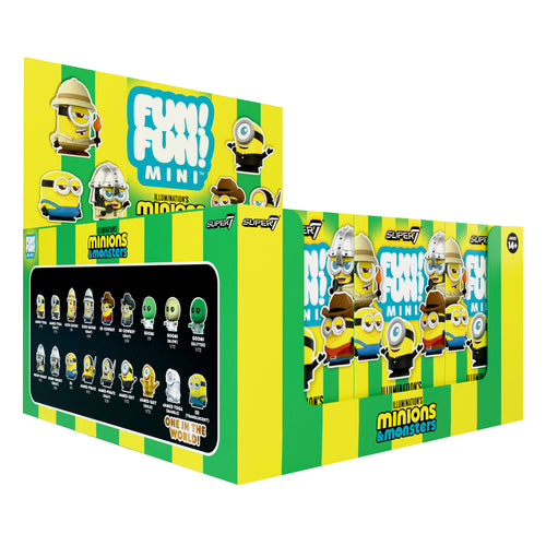 Minions & Monsters FUN! FUN! MINI Wave 01 - Blind Box Flat, Minions & Monsters FUN! FUN! MINI action figure, Super7 product photograph