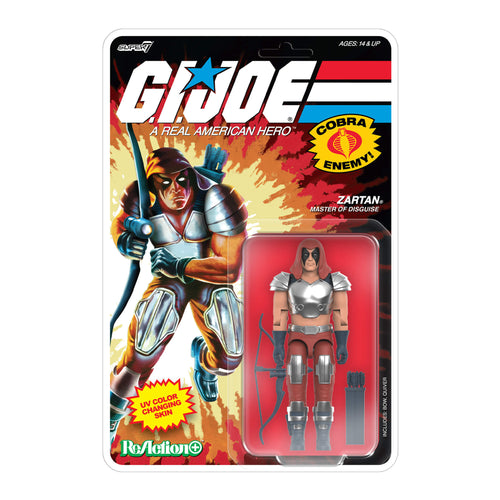 G.I. Joe ReAction+ Wave 09 - Zartan (Comic), G.I. Joe ReAction+ action figure, Super7 product photograph