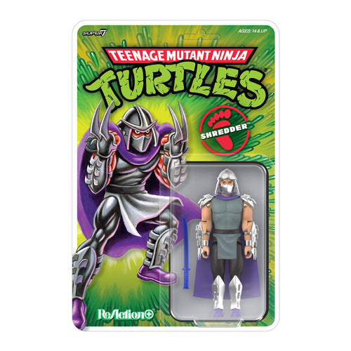 Teenage Mutant Ninja Turtles ReAction+ Wave 01 - Shredder, Teenage Mutant Ninja Turtles ReAction+ action figure, Super7 product photograph