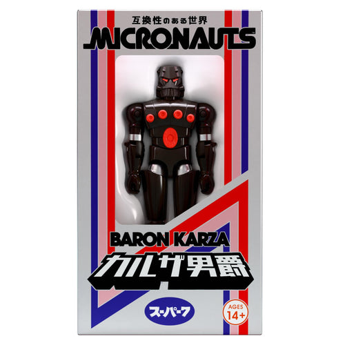 Micronauts ReAction+ Wave 05 (SDCC/Japanese Boxed) - Baron Karza, Micronauts ReAction+ action figure, Super7 product photograph