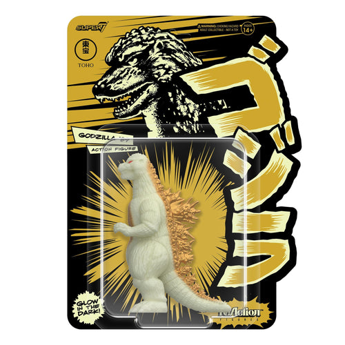 Toho ReAction Figures Wave 12 - Godzilla '89 (Glow), Toho ReAction action figure, Super7 product photograph