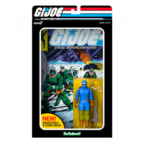 G.I. Joe ReAction+ Figures - Snake Eyes (Skybound Comic Box Series, Issue #2), G.I. Joe ReAction+ action figure, Super7 product photograph